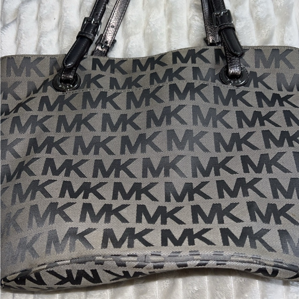 Michael Kors Black and Gray Logo Tote